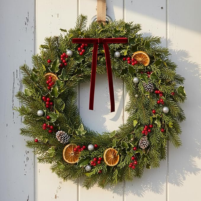 36 Pcs Velvet Christmas Tree Bows Decor, Vintage Wreath Bow for Christmas Garland, Gift Wrapping, Xmas Tree, 3/8'' Wide, 5 * 7 inch (Burgundy Red)