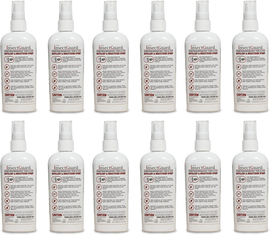 $averPak InsectGuard Permethrin Mosquitoes, Ticks and Flies Repellent & Insecticide Pump Spray (6oz) 12 Pack - Case Pack