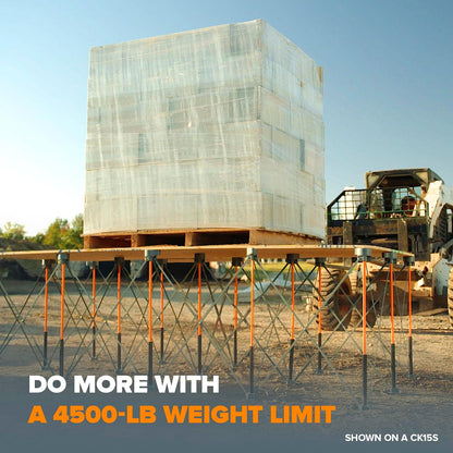 BORA Centipede CK12S 30 inch height Portable Work Stand, Includes 4 X-Cups, 4 Quick Clamps, Carry Bag, Portable Work Support Sawhorse, 4Ft x 6Ft, 30 inch work height, 4500lb weight capacity