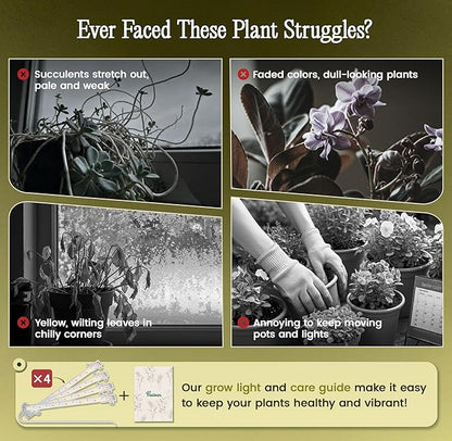 PRAISUN 65 Inch Plant Stand with Grow Light, 9 Tiered Indoor Plant Shelf with Larger Flower Holder, Music Note-shaped Stand with Top Ring Hook , Corner Plant Rack for Living Room, White