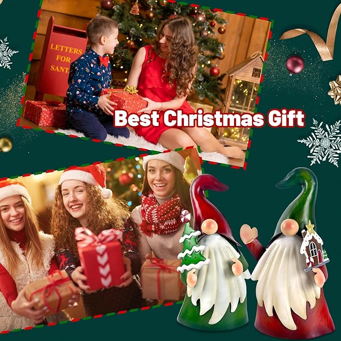 HONGLAND Outdoor Christmas Decorations Gnomes Decorative Garden Stakes, Unique Thanksgiving Gifts for Outside Garden Decor Yard Lawn Porch Party-18 Inch