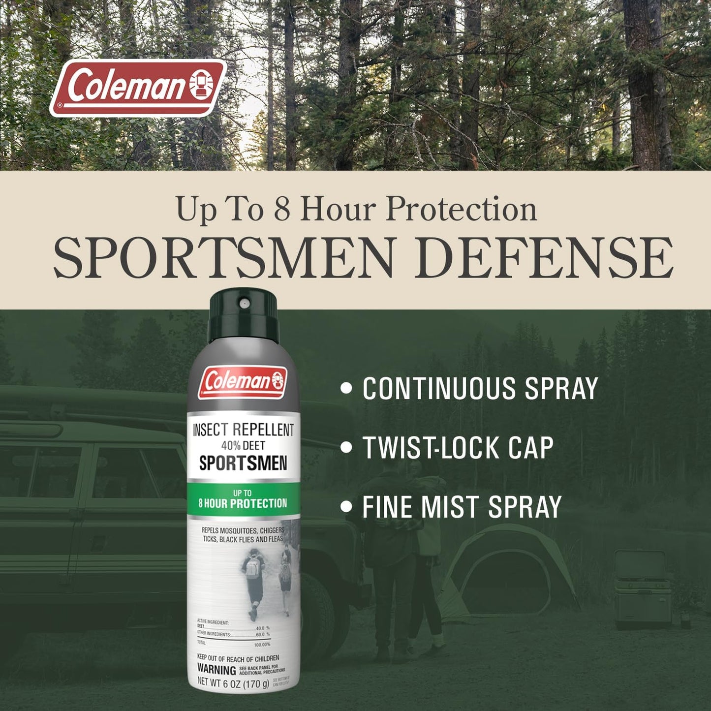 Coleman DEET Insect Repellent, 40% Deet Bug Repellent