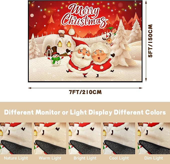 5' X 7' Christmas Area Rug for Bedroom & Living Room - Non-Slip, Washable, Decorative Throw Rug