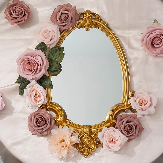 30 Pcs Roses Artificial Flowers Pink Bouquets Box Set for DIY Bridal Wedding Shower Decorations Fake Floral Arrangements for Party Table Centerpieces Home Decor Indoor Outdoor Dusty Blush