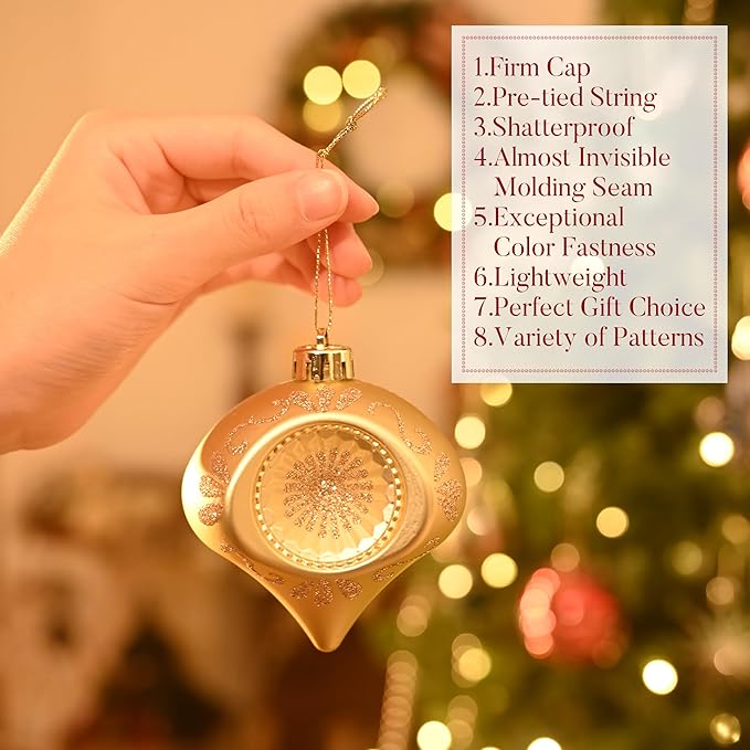 Valery Madelyn Fall Ornaments for Christmas Trees, 60ct Red Green Blue and Gold Shatterproof Christmas Tree Decorations, Luxury Hanging Ball Ornaments Bulk for Thanksgiving Autumn Harvest Decor