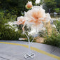 Giant Flowers for Decoration,Large Fake Flower with Standing Stems and Base,Big Artificial Flowers for Home Decor,Wedding Background Decor,Shop Window Display,Banquet,Garden Party (Champagne)