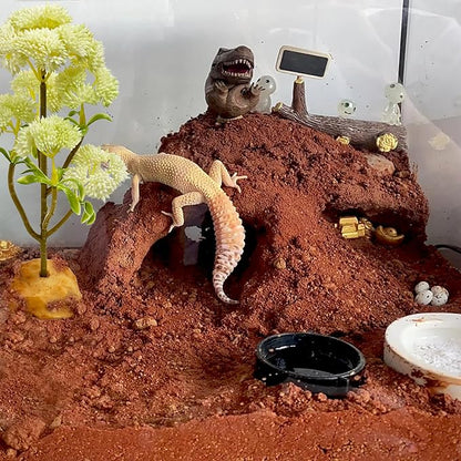 Woyrise Reptile Plants Succulent, Artificial Desert Plant for Terrarium Decor, Bearded Dragon Tank Accessories fit Gecko Lizard Chameleon Ball Python Snake - White Hylotelephium