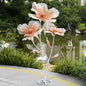 Giant Flowers for Decoration,66.9" Tall Floor Standing Life Size Silk Flower Decor - 3 Large Artificial Flowers with Stand for Wedding Reception,Party Banquet Background,Home Decor