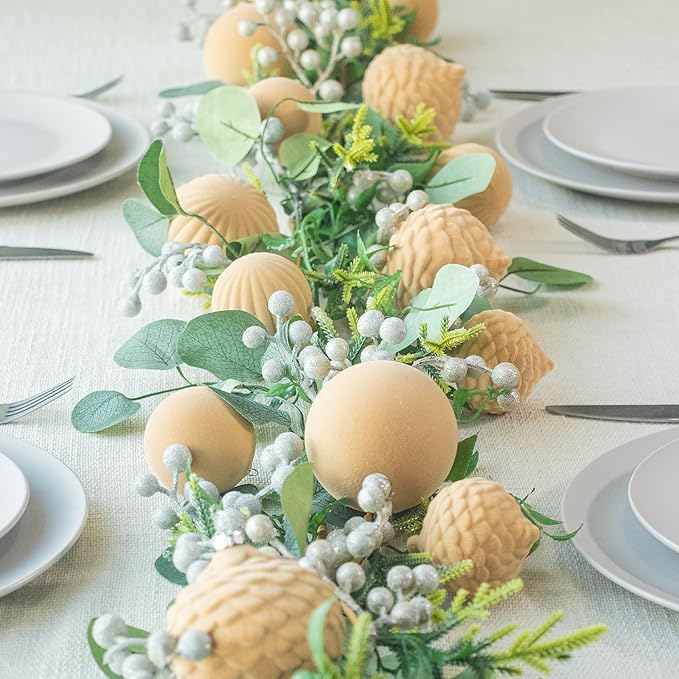 KI Store Velvet Christmas Balls Light Brown 25pcs Flocked Christmas Tree Ornaments for Xmas Holiday Hanging Decor