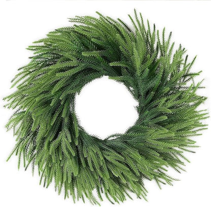Christmas Garlands Norfolk Pine Garland Real Touch Artificial Faux Greenery Garland for Holiday Table Mantle Wall Indoor Outdoor Decor (5FT)