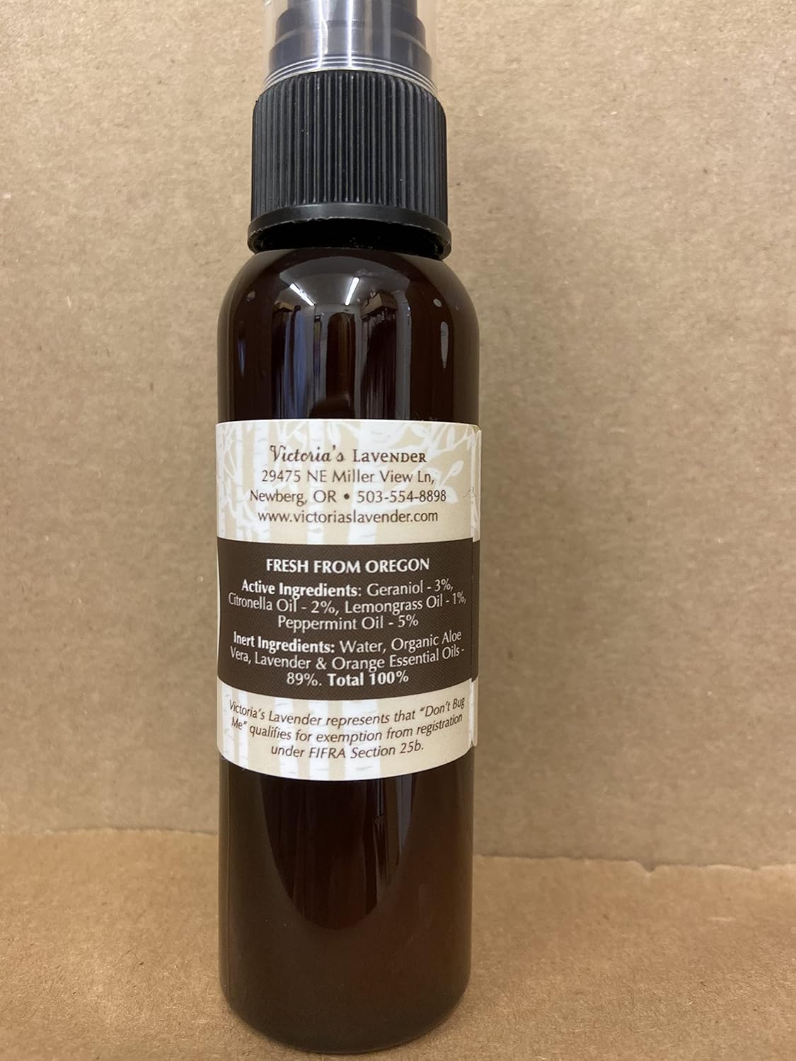 Victoria's Lavender Organic Don’t Bug Me Insect Spray DEET-Free, Made with Plant Based Essential Oils & Aloe Vera - Made in The USA - (2 Fl Oz Plus 4 Fl Oz)