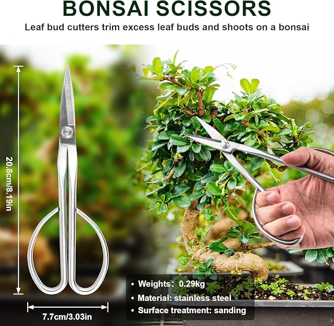 6 PCS Bonsai Pruning Tool Set, 6 Different Roles of Scissors to Meet All the Needs of the Usage Process, for Plant Pruning and Shaping, Free Your Hands and Easy to Finish the Work