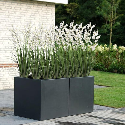 Fake Plants Home Decor Fake Flowers Artificial Plants Outdoor Tall Grass Plant Artificial Pampas Grass Decor Artificial Plants Indoor Fake Grass Living Room Decor Artificial Grass 36“2PCS White