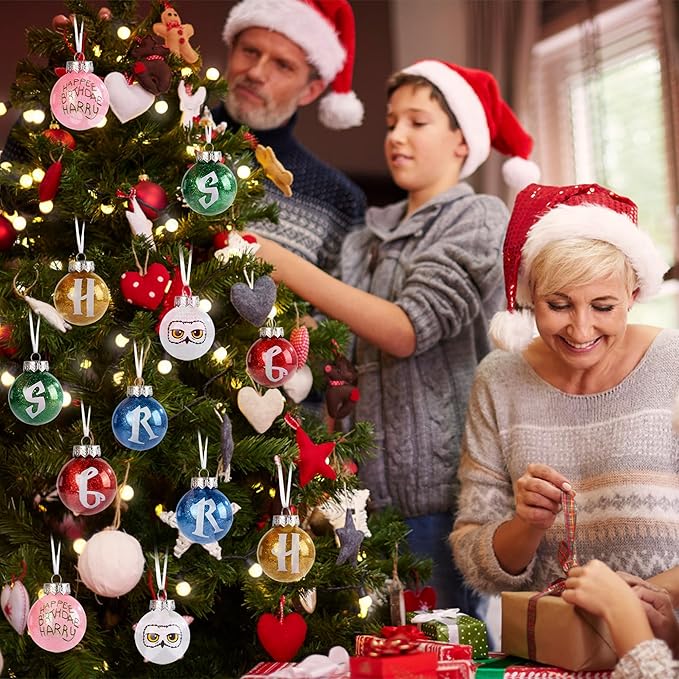 12PCS Christmas Magic Ball Ornaments ， Baubles with Strings Hanging for Holiday Party Tree Decoration Outdoor Intdoor Decor (Magic)