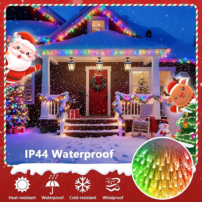 88FT 240LED Smart Color Changing Christmas String Lights Outdoor | App Control RGB LED String Lights with Remote & Timer, Waterproof Twinkle Christmas Tree Lights Indoor for Holiday Xmas Decor