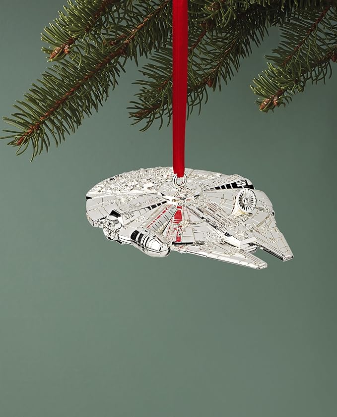 Lenox 897556 Millennium Falcon Metal Ornament, Christmas, Holiday Decorations