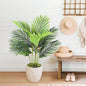 Fake Palm Trees 4 Ft Artificial Tropical Silk Plant-Tall Faux Faux Areca Palm Plants,Tall Artificial Plants Indoors and Outdoors in Pot