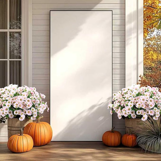 10pcs Outdoors Artificial Mum Flowers UV Resistant Daisy Fake Silk Chrysanthemum Greenery Faux Eucalyptus Plants for Spring Summer Garden Patio Window Box Planter Home Decor(Pink)