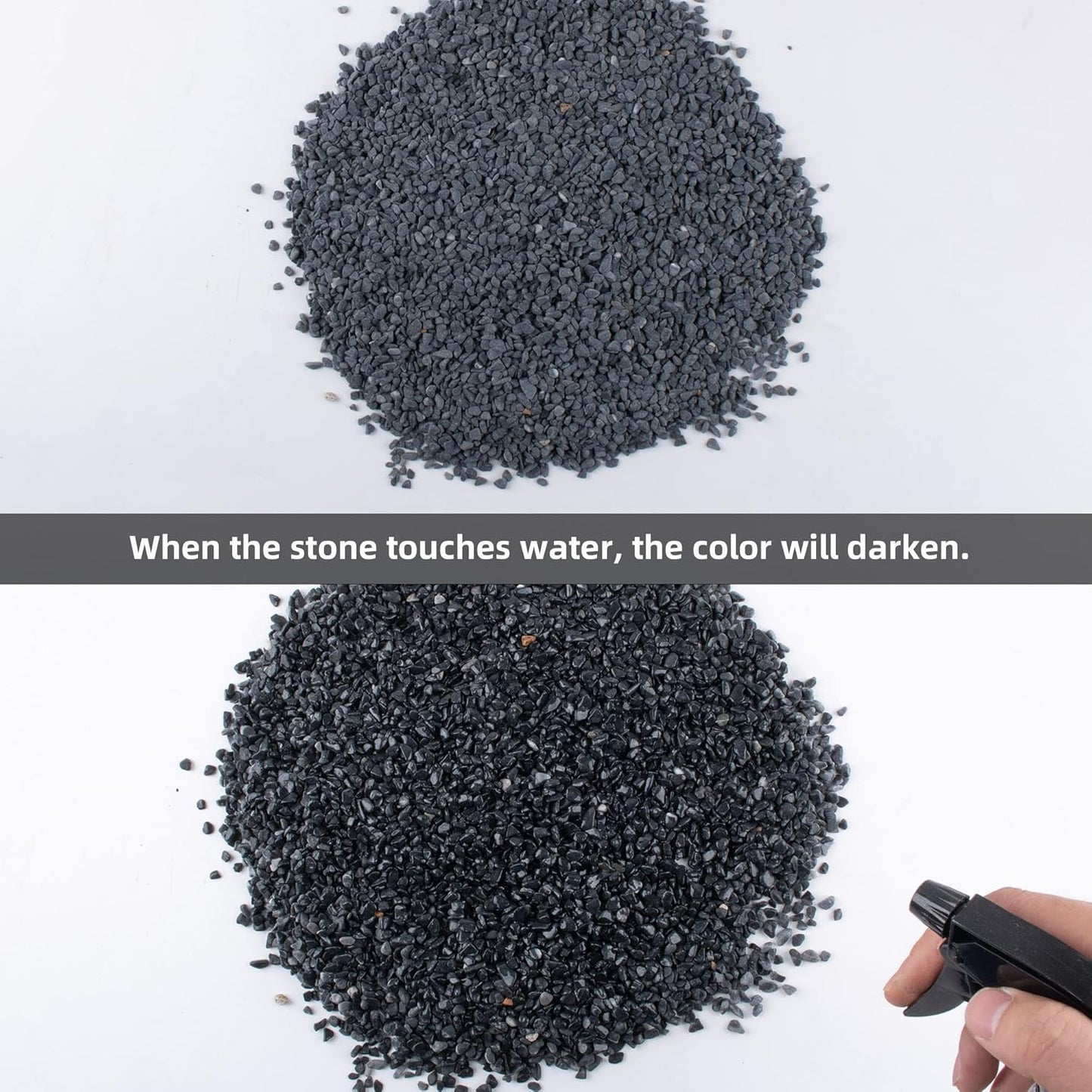 3lb Black Cactus Pea Gravel Rocks,1/4 Inch Pebbles for Indoor Plants, Natural Succulent Rock and River Rocks Decorative for Aquariums, Vases, Outdoor Gardening, Top Dressing for Potted Plants