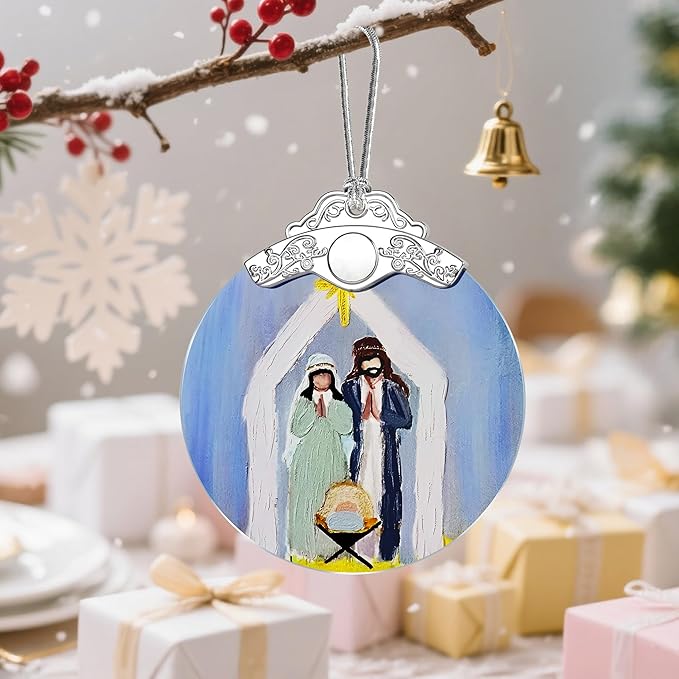 Nativity Ornament | Nativity Scene | Christmas Ornament | Christmas Decoration | Holiday Decor | Religious Gifts | Christian Gifts | Gift Exchange | Gift Idea - Pattern D