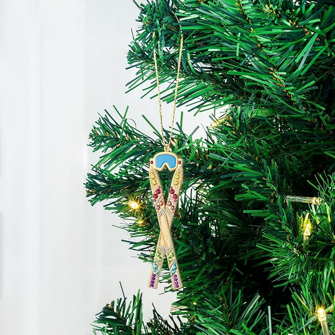 2025 Christmas Ski Ornaments, Ski Ornament for Christmas Tree, Hanging Ornaments Ski Ornament Gifts for Sisters Mom Grandparent Women Men