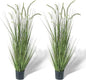 KOL 59in 2-Pack Artificial Veronica Spiked Speedwell Grass Plant, 5ft Faux Veronica Spicata Flower, Tall Fake Horsetail Grasses for Home Office Garden Wedding Decor, Indoor Outdoor, Yellow