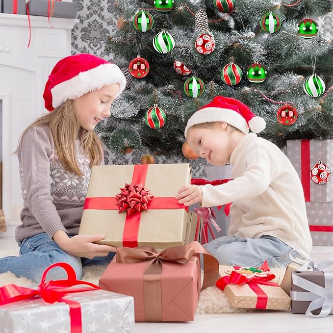 Christmas Balls Ornaments for Xmas Tree- 30Pcs Shatterproof Christmas Tree Decorations, 2.36" Hanging Balls Muti-Color Xmas Ball Ornaments Set for Holiday Party Decoration