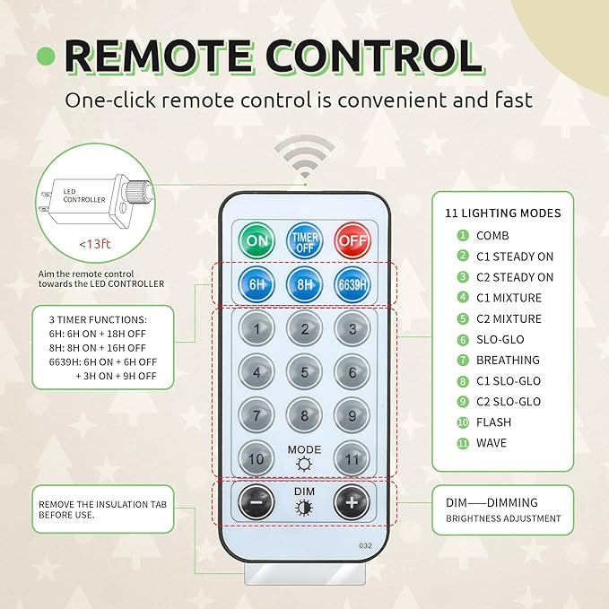 GOOBED 6.5 ft Prelit Snow Flocked Christmas Tree, Layered Spruce Christmas Tree w/ 760 Thickened Branch Tips, 350 Lights and Remote for Home, Office, Restaurant & Commercial Events, White Flocked