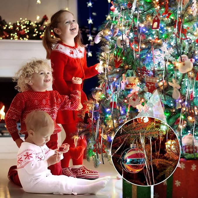 Icicle Tinsel for Christmas Tree Strands - Premium Old-Fashioned Silver Icicles Garland for Xmas Trees Shiny Mylar - Bulk Discounts Available - Kid Pet Safe - Hang with Ornaments & Decor