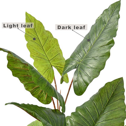 Artificial Plant Indoor 5.5FT - Fake Tree with White Tall Planter - Faux Silk Plants Tall Fake Floor Plant in Pot - Artificial Trees for Home Office Living Room Decor Indoor