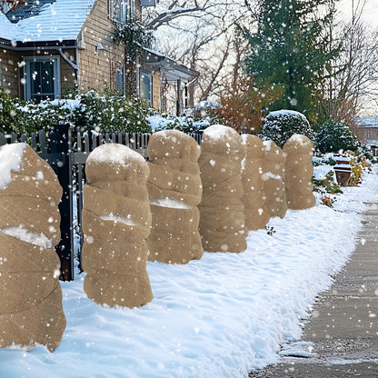 ANPHSIN 75ftx40in Natrual Burlap Plant Covers Freeze Protection - Winter Frost Plant Blankets, Frost Cloth Tree Wrap for Outdoor Bushes Trees Potted Plants Cold Weather