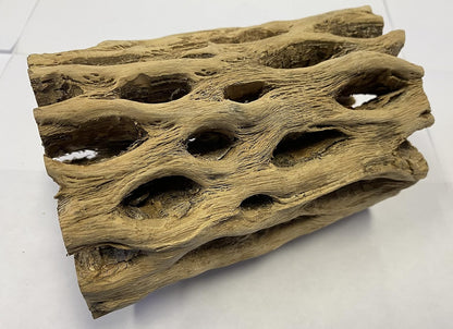 Awesome Aquatic 6 in x 2-3” Thick XL Teddy Bear/Chain Fruit/Buckhorn/Staghorn Cholla Wood Hollow Tube Wood Cactus Skeleton Tubes Thick/Diameter (6 in x 2-3 in Diameter)
