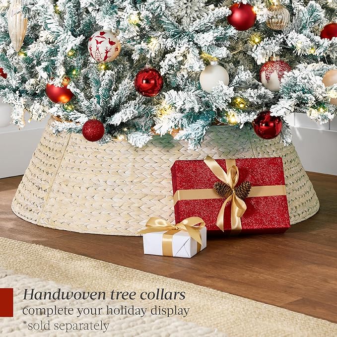 Best Choice Products Pre-Lit Sage Green Christmas Tree, 9ft Artificial Flocked Full Fir Tree, Holiday Decoration w/ 900 Lights, 2,094 Branch Tips