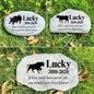 Personalized Bull Memorial Stone, Garden Memorial Stone Personalized, Cow Headstone, Bull Tombstone, Memorial Plaque Outdoor, Garden Stepping Stone (Bull & Cow)