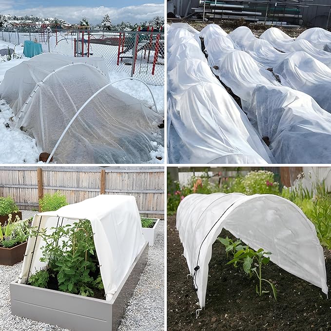 Avalution Plant Covers Freeze Protection, 10x30 FT Frost Cloths for Outdoor Plants, 0.9 oz/yd² Reusable Frost Blankets for Outdoor Plants, Row Covers for Vegetables Season Extension