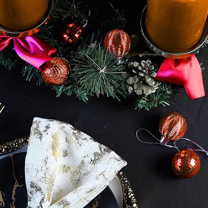 PREXTEX Christmas Tree Ornaments - Copper Orange Christmas Ball Ornaments Set for Christmas, Holiday, Wreath & Party Decorations (36 pcs - Small, Medium, Large) Shatterproof, 3 Size Combo