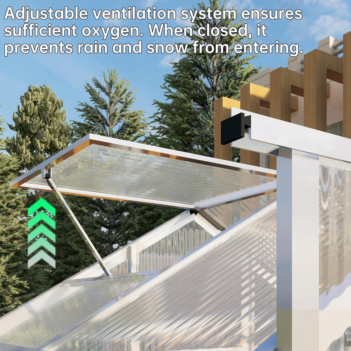 6 x 6FT Greenhouse for Outdoors,Polycarbonate Garden Backyard,Silver