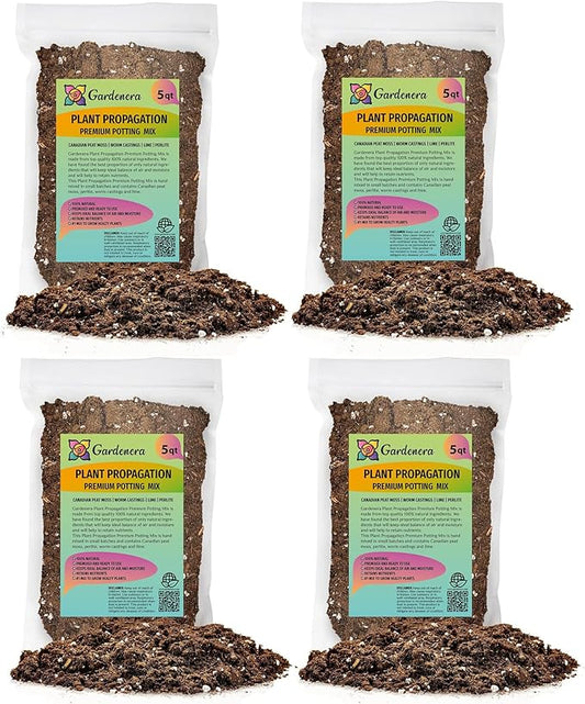 Gardenera Organic Plant Propagation Premium Potting Mix - Achieve Ideal Air and Moisture Balance - 20 Quart