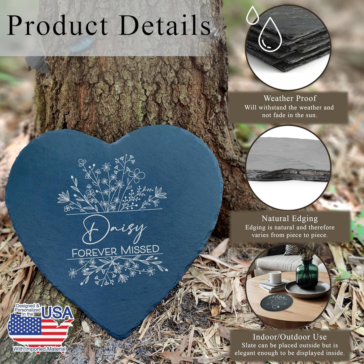 Dog Memorial Gifts for Loss of Dog, Cemetery Decorations for Grave, Pet Loss Sympathy Gift, Personalized Remembrance Garden Stone, Cat Lovers Heaven Grave Markers Bereavement Headstone (A08H)