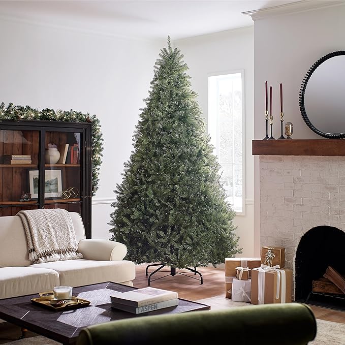 National Tree Company 9 ft Unlit Dunhill Fir Full Artificial Christmas Tree, 4,026 Tips, Includes Stand, Green