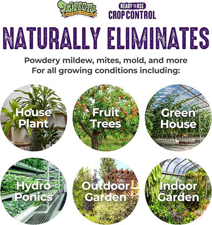 Trifecta Crop Control Ready to Use Maximum Strength Natural Pesticide, Fungicide, Miticide, Insecticide, Help Defeat Spider Mites, Powdery Mildew, Botrytis and Mold on Plants 32 OZ Size