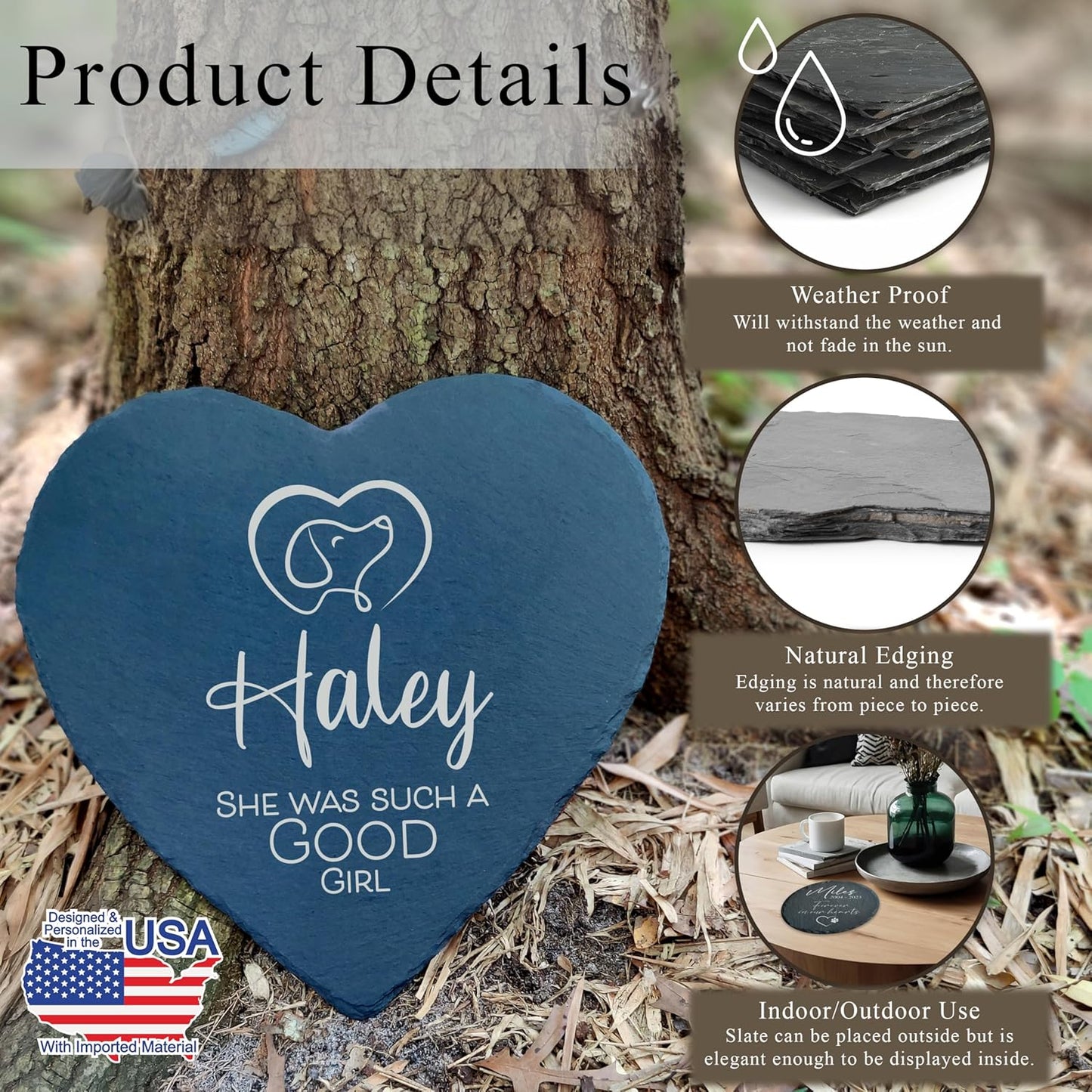 Dog Memorial Gifts for Loss of Dog, Cemetery Decorations for Grave, Pet Loss Sympathy Gift, Personalized Remembrance Garden Stone, Cat Lovers Heaven Grave Markers Bereavement Headstone (A11H)