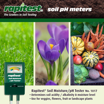 Luster Leaf 1817 Rapitest Soil pH/Moisture Tester, Black