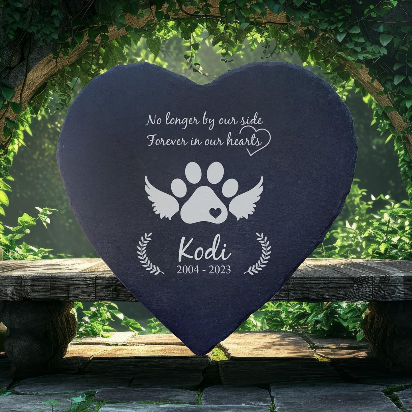 Dog Memorial Gifts for Loss of Dog, Cemetery Decorations for Grave, Pet Loss Sympathy Gift, Personalized Remembrance Garden Stone, Cat Lovers Heaven Grave Markers Bereavement Headstone (A01H)