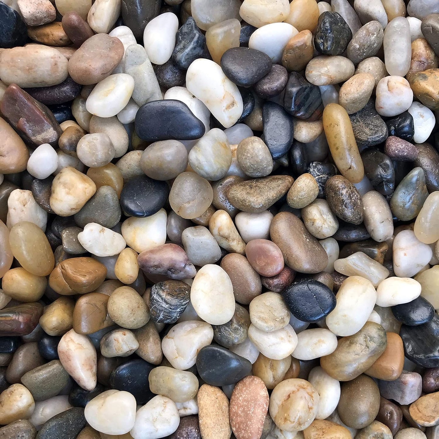 Voulosimi River Rock Stones, Natural Decorative Polished Mixed Pebbles Gravel,Outdoor Decorative Stones for Plant Aquariums, Landscaping, Vase Fillers (10 LB, Mixed Colors)
