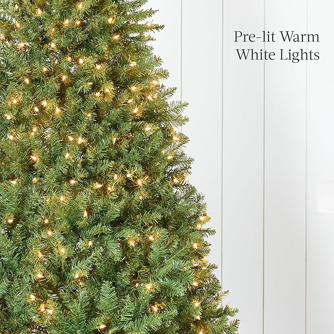 Best Choice Products Douglas Fir Christmas Tree, 9ft Pre-lit Artificial Full Fir Lighted Holiday Decoration w/Warm White Lights, Metal Stand