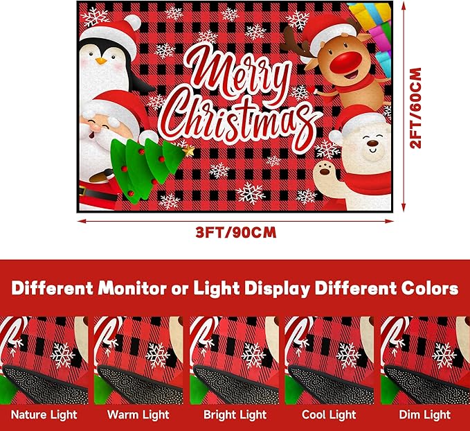 2' X 3' Christmas Rug Merry Xmas Door Mat Non-Slip Indoor Outdoor Front Door Doormat Living Room Bedroom Entrance Rug Happy Xmas Floor Decor Home Festive Decoration,23.6" X 35.4"