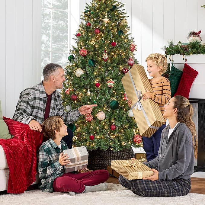 Best Choice Products Douglas Fir Christmas Tree, 9ft Pre-lit Artificial Full Fir Lighted Holiday Decoration w/Warm White Lights, Metal Stand