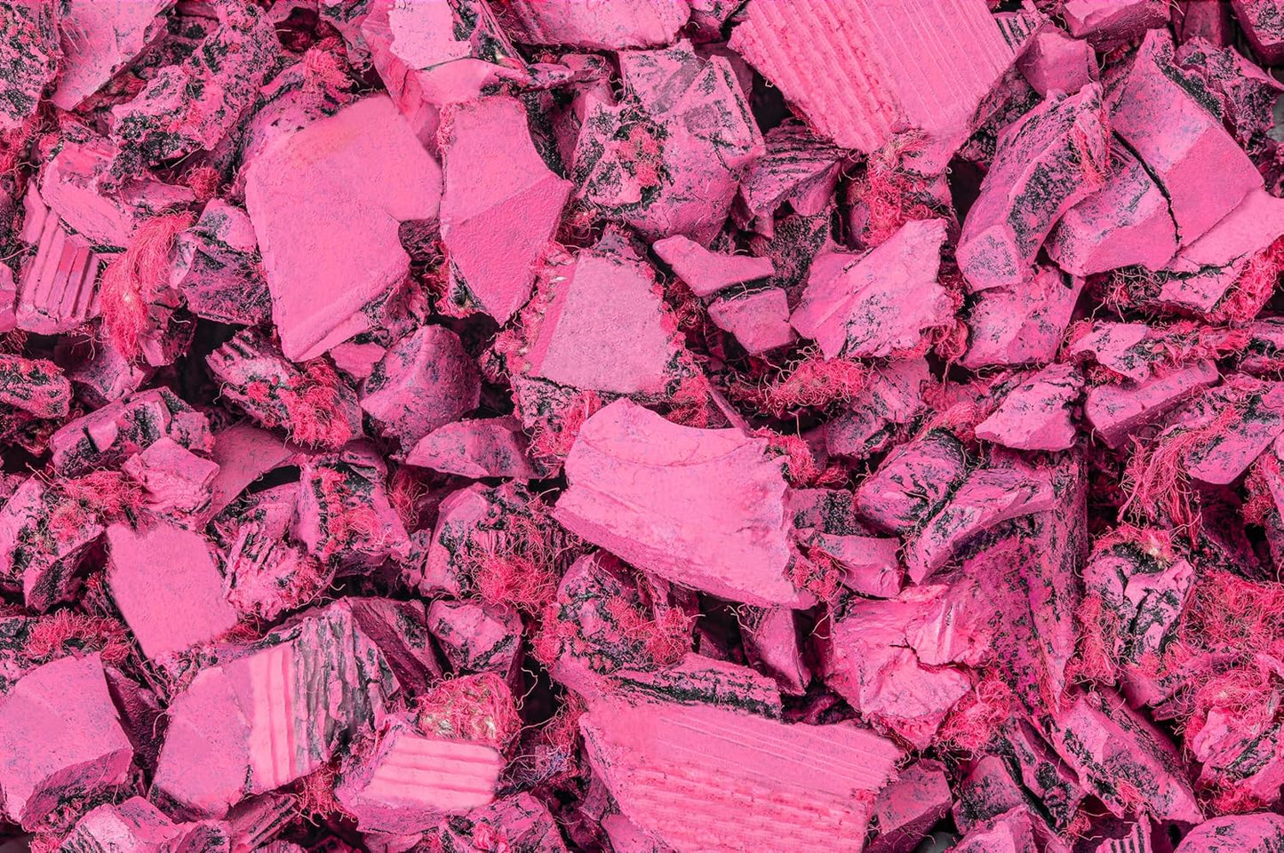 Playsafer Rubber Mulch Nuggets Protective Flooring for Playgrounds, Swing-Sets, Play Areas, and Landscaping (Hot Pink, 16 CU. FT. - 400 LBS)