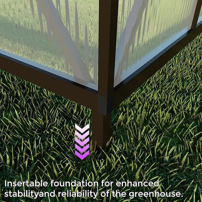 8x10 FT Greenhouse for Outdoors,Green House for Outside,Dark Gray